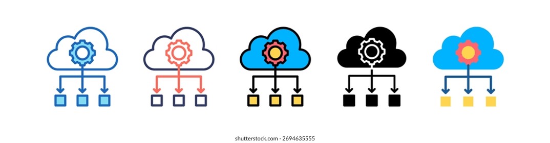 Ilustração de vetor multiestilo do ícone de equilíbrio de carga
