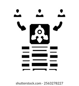 load balancer data center glyph icon vector. load balancer data center sign. isolated symbol illustration
