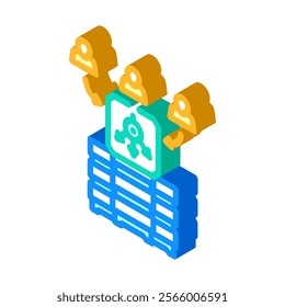 load balancer data center isometric icon vector. load balancer data center sign. isolated symbol illustration