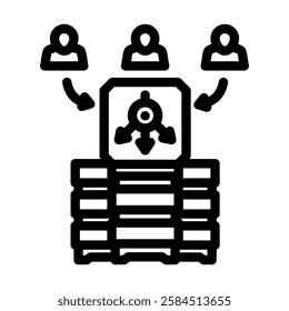 load balancer data center line icon vector. load balancer data center sign. isolated contour symbol black illustration