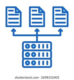 Load Balancer Icon Blue Color Style Vector Illustration