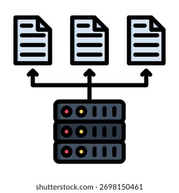 Ícone do Balanceador de Carga - Ilustração do Vetor de Estilo de Cor Linear