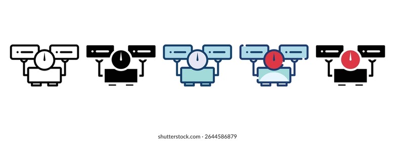 Load Balancer Icon Set Multiple Style Collection