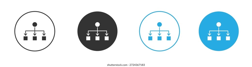 Elemento de diseño de iconos de balanceador de carga. Ilustración vectorial sobre fondo blanco.