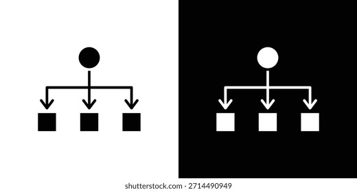 Diseño de silueta de Vector de iconos de balanceador de carga. Ilustración de Diseño gráfico plano de Vector.