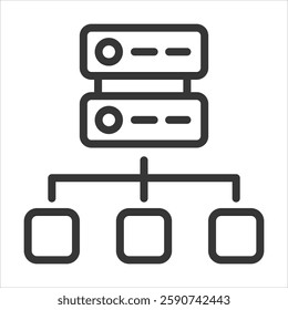 Load Balancing Outline Icon Vector Illustration