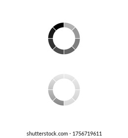 Load bar. Black symbol on white background. Simple illustration. Flat Vector Icon. Mirror Reflection Shadow. Can be used in logo, web, mobile and UI UX project