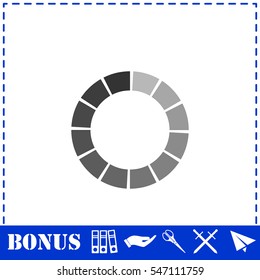Load bar icon flat. Simple vector symbol and bonus icon