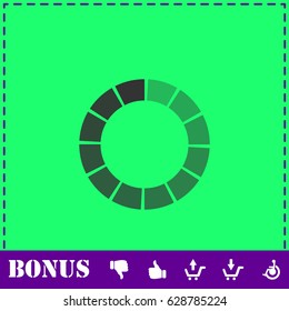 Load bar icon flat. Simple vector symbol and bonus icon