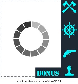 Load bar icon flat. Simple vector symbol and bonus icon