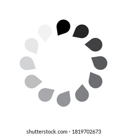 Laden der Leiste für mobile Apps. Radial laden, aktualisieren oder downloaden Diagramm Symbol der Fortschrittsleiste, minimale flache Design.