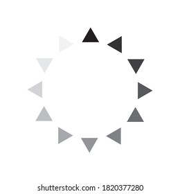 Load bar for mobile apps. Radial load, update or download diagram icon of progress bar, minimal flat design.