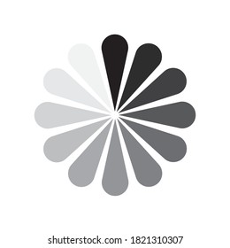 Load bar for mobile apps. Radial load, update or download diagram icon of progress bar, minimal flat design.
