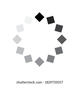 Barra de carga para aplicaciones móviles. Carga radial, actualización o descarga del icono de diagrama de la barra de progreso, diseño plano mínimo.