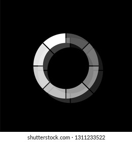Load bar. White flat simple icon with shadow