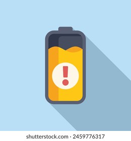 Load battery indicator icon flat vector. Shape interface. Acid power