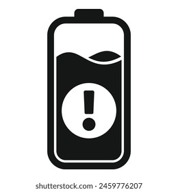 Load battery indicator icon simple vector. Shape interface. Acid power