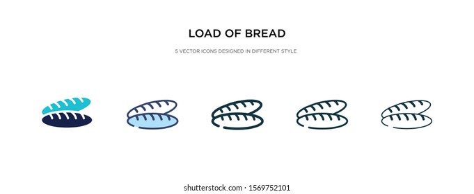 load of bread icon in different style vector illustration. two colored and black load of bread vector icons designed in filled, outline, line and stroke style can be used for web, mobile, ui