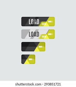 Load button, futuristic hi-tech UI design. Website, mobile applications icon, online design, business, gui or ui