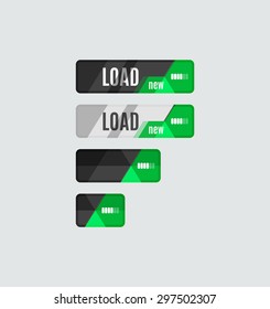 Load button, futuristic hi-tech UI design. Website, mobile applications icon, online design, business, gui or ui