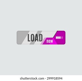 Load button, futuristic hi-tech UI design. Website, mobile applications icon, online design, business, gui or ui