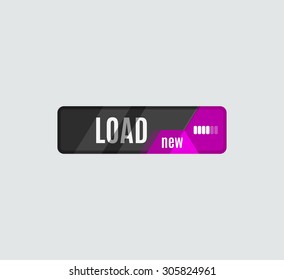 Load button, futuristic hi-tech UI design. Website, mobile applications icon, online design, business, gui or ui