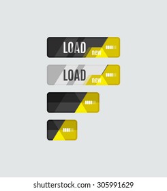 Load button, futuristic hi-tech UI design. Website, mobile applications icon, online design, business, gui or ui