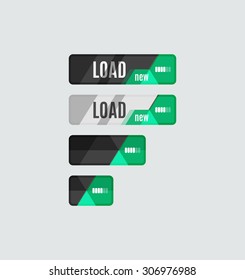 Load button, futuristic hi-tech UI design. Website, mobile applications icon, online design, business, gui or ui