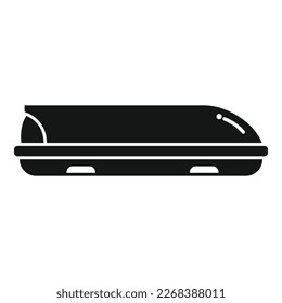 Load car box icon simple vector. Trunk cargo. Road cover