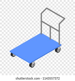 Load cart icon. Isometric of load cart vector icon for on transparent background