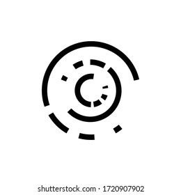 Cargar icono de círculo, diseño de signo.