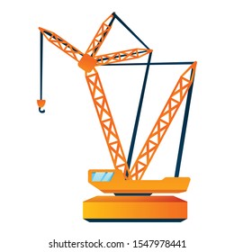 Load crane icon. Cartoon of load crane vector icon for web design isolated on white background