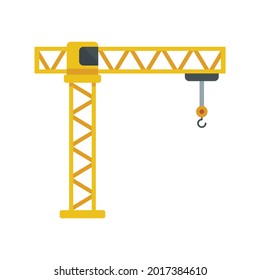 Load crane icon. Flat illustration of load crane vector icon isolated on white background