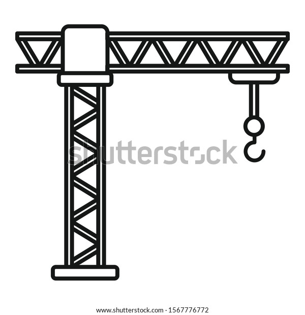 load crane icon outline load crane stock vector royalty free 1567776772 shutterstock