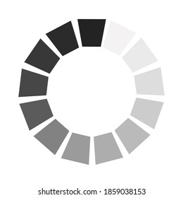Load icon. Circle download symbol in simple style. Vector progress indicator isolated