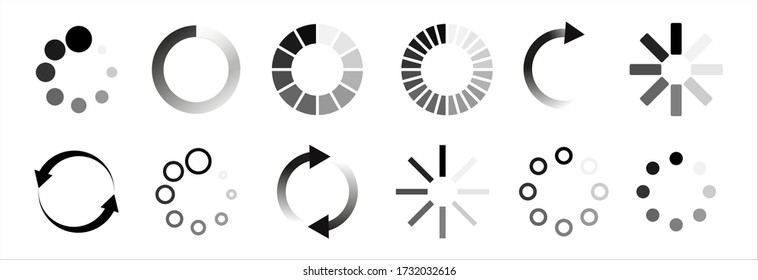 Load icon. Loading circle website buffer loader or preloader. Vector download or upload status icon .Vector illusration EPS 10