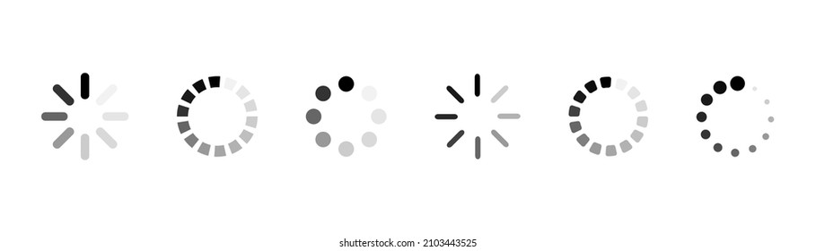 Load icon. Loading process element. Loader buffer template. Stock vector design