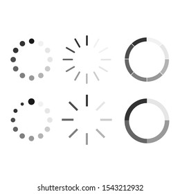 Load Icon Vector. Set Icon Buffer And Loading Symbol