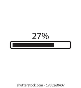 Cargar símbolo vectorial de icono. Cargar el símbolo vectorial aislado en la ilustración de fondo blanco para diseño gráfico y web.