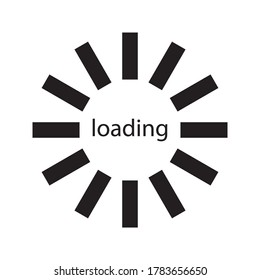 Load icon vector symbol. Load symbol vector sign isolated on white background illustration for graphic and web design.