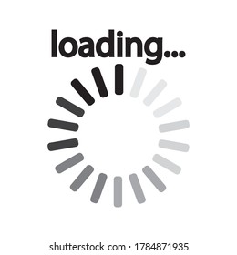 Load icon vector symbol. Load symbol vector sign isolated on white background illustration for graphic and web design.