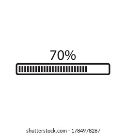 Cargar símbolo vectorial de icono. Cargar el símbolo vectorial aislado en la ilustración de fondo blanco para diseño gráfico y web.