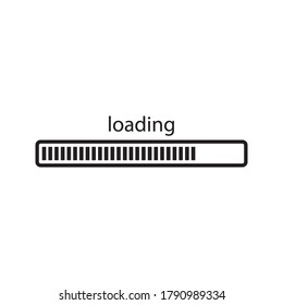 Load icon vector symbol. Load symbol vector sign isolated on white background illustration for graphic and web design.