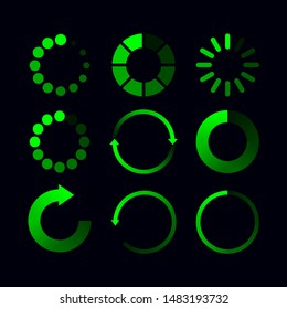 Load icon vector template. Website buffer. Download or upload wait icon.