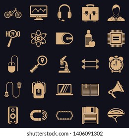 Load icons set. Simple set of 25 load vector icons for web for any design