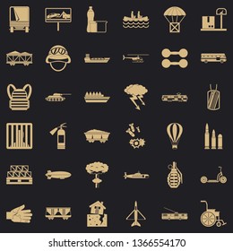 Load icons set. Simple style of 36 load vector icons for web for any design