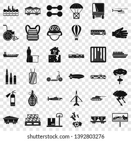 Load icons set. Simple style of 36 load vector icons for web for any design