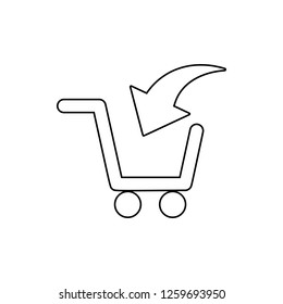 load into a cart icon. Element of web for mobile concept and web apps icon. Thin line icon for website design and development, app development