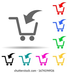 load into a cart multi color style icon. Simple thin line, outline vector of web icons for ui and ux, website or mobile application