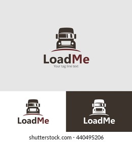 Load Me Transportation Logo Design with Truck icon 